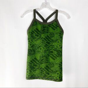Lululemon Tank Leaf Allover Logo Print Green 4